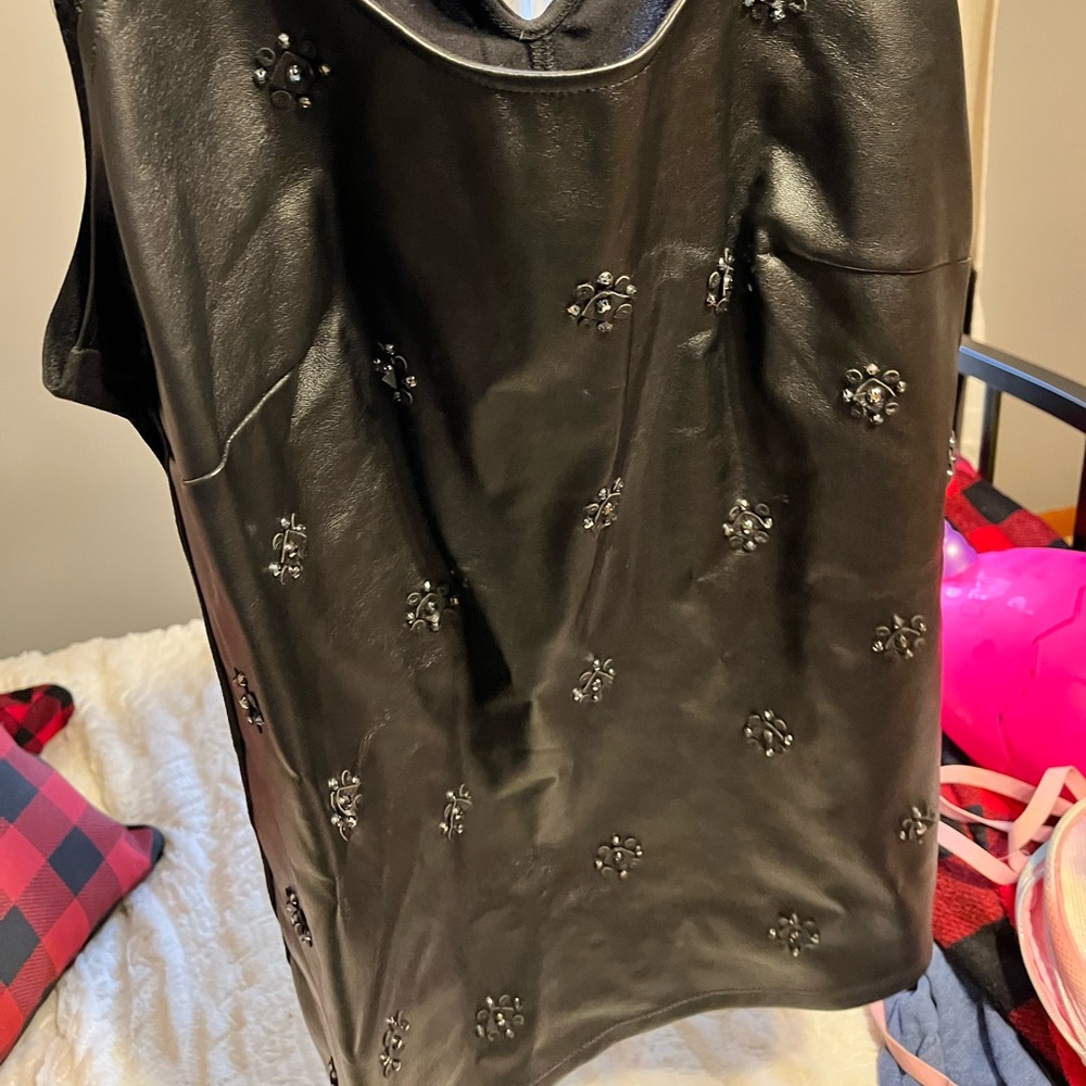 Black Lane Bryant top. Great for the holidays.